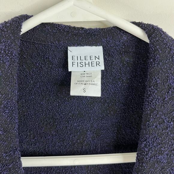 Eileen Fisher Blazer Small Textured Navy Single Button Old Money Luxury Quality - Picture 3 of 9
